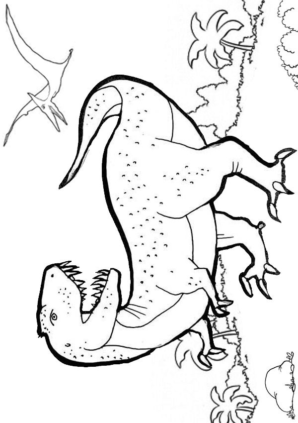 Free Online T-Rex Colouring Page - Kids Activity Sheets: Dinosaur