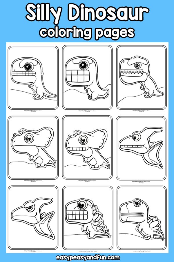 Silly Dinosaur Coloring Pages Easy Peasy And Fun Membership TSgos
