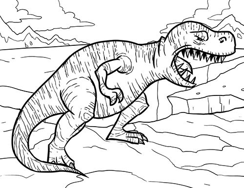 Tyrannosaurus Rex Coloring Pages - TSgos.com