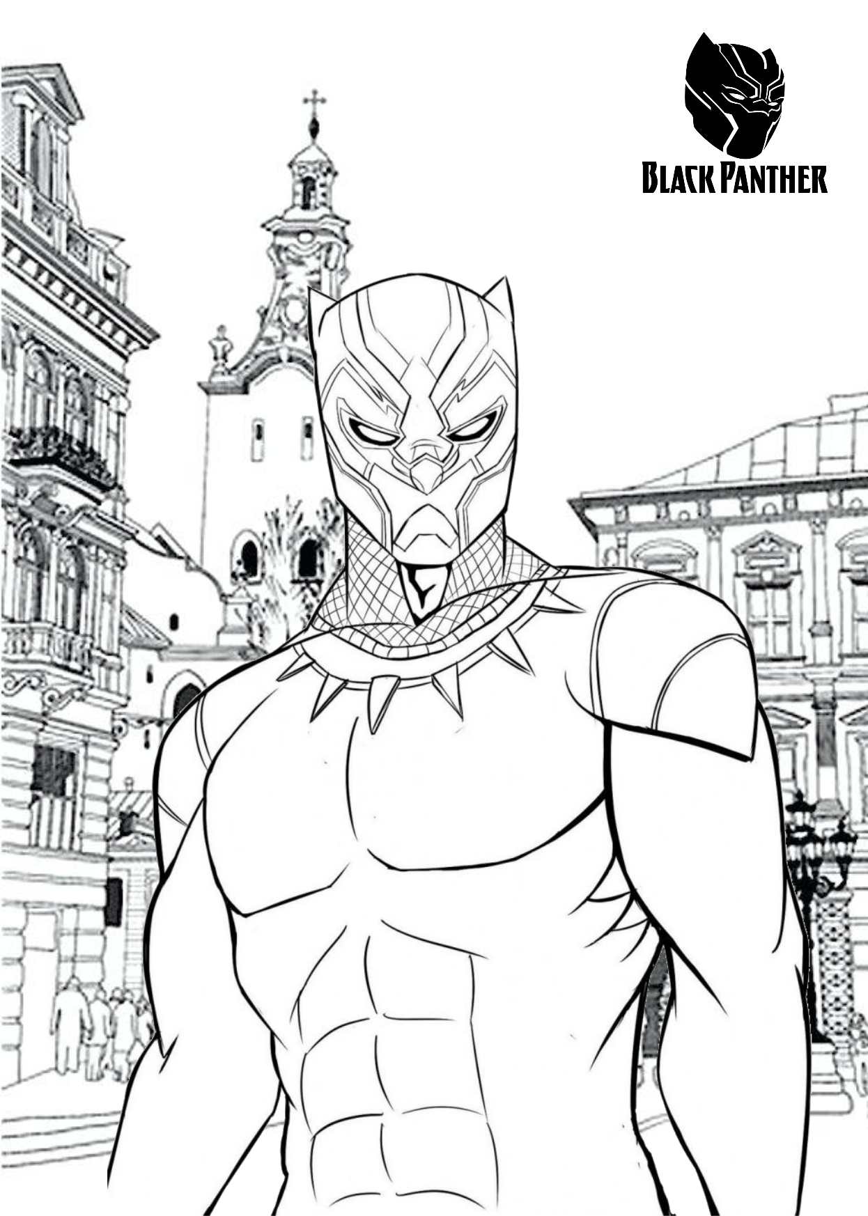 Black Panther Coloring Pages Fantastic Black Panther Coloring Page 