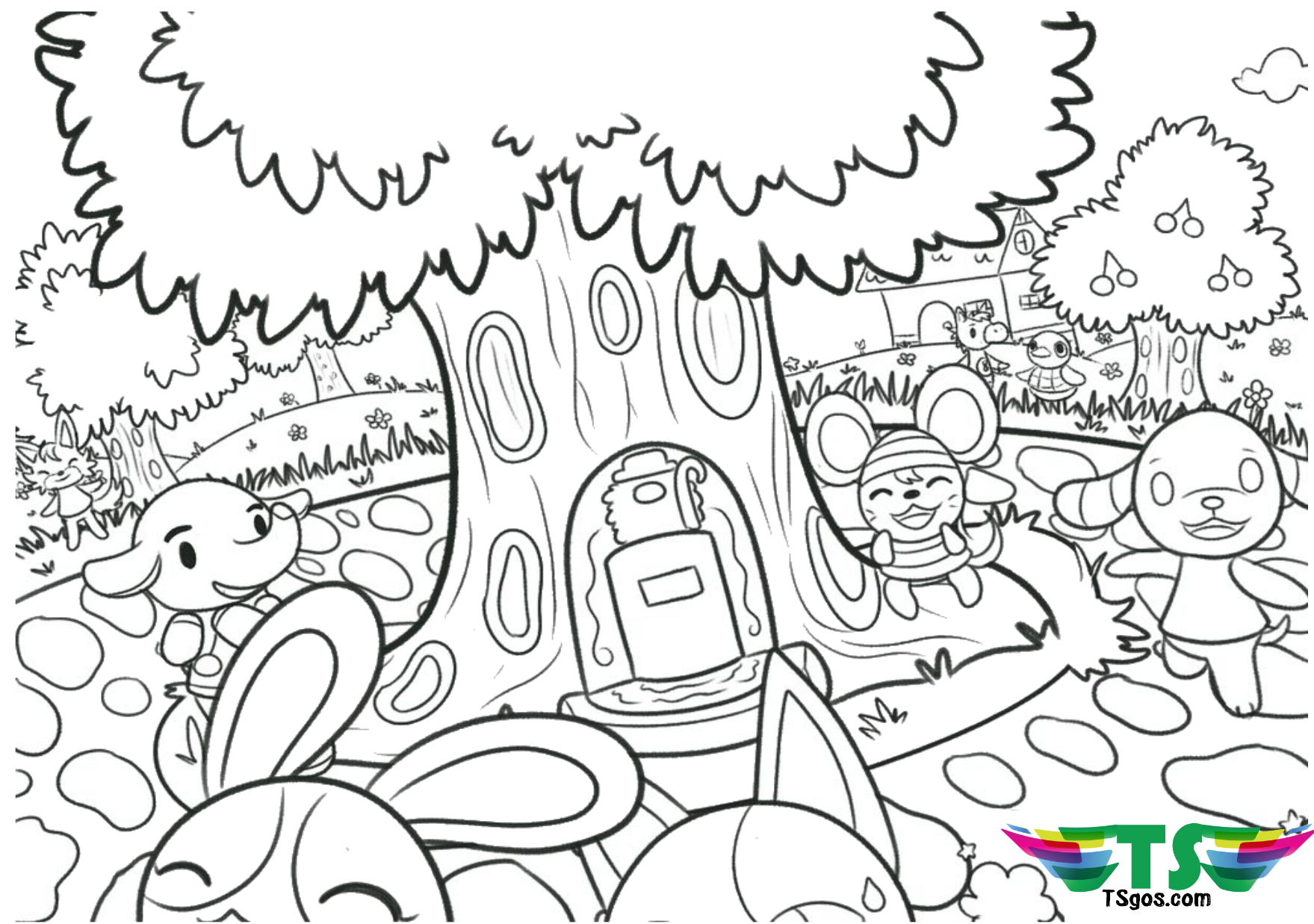Animal crossing free download and printable coloring page