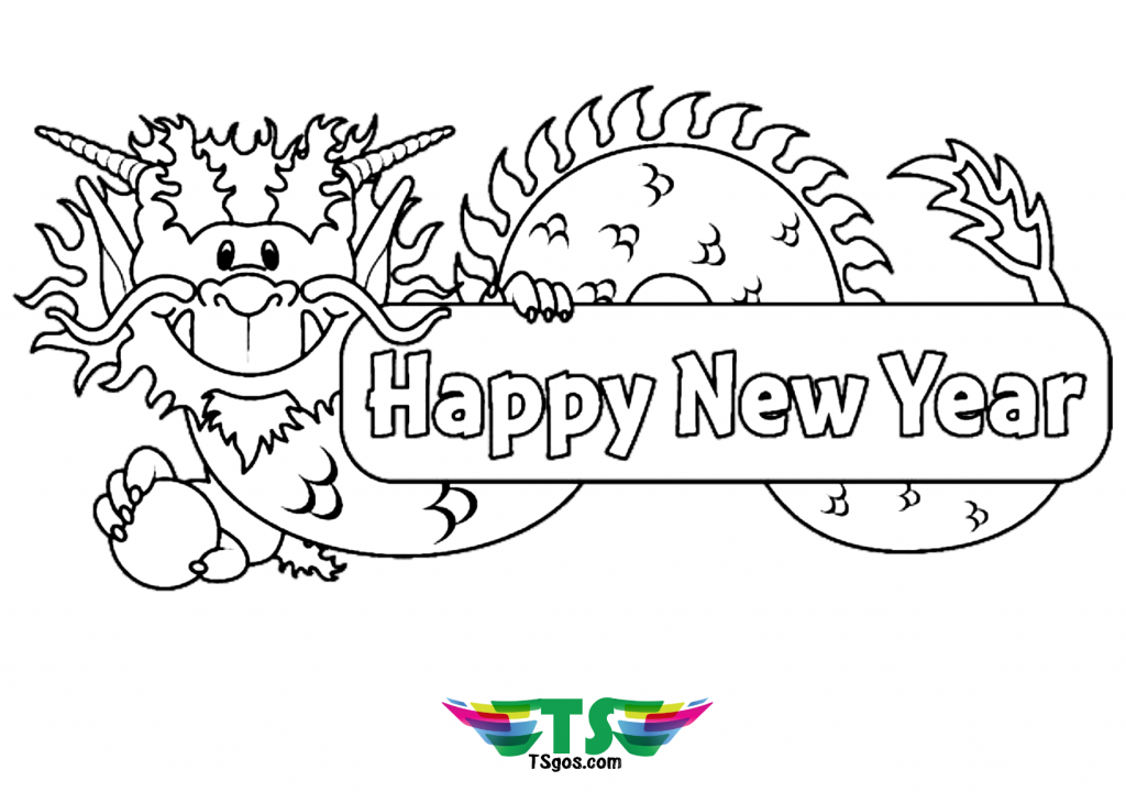 Chinese new year coloring pages for kindergarten - TSgos.com