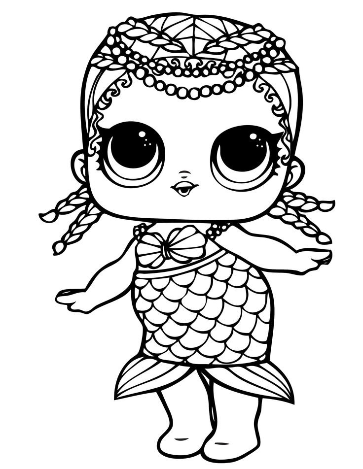 Lol Doll Coloring Pages Black And White TSgos