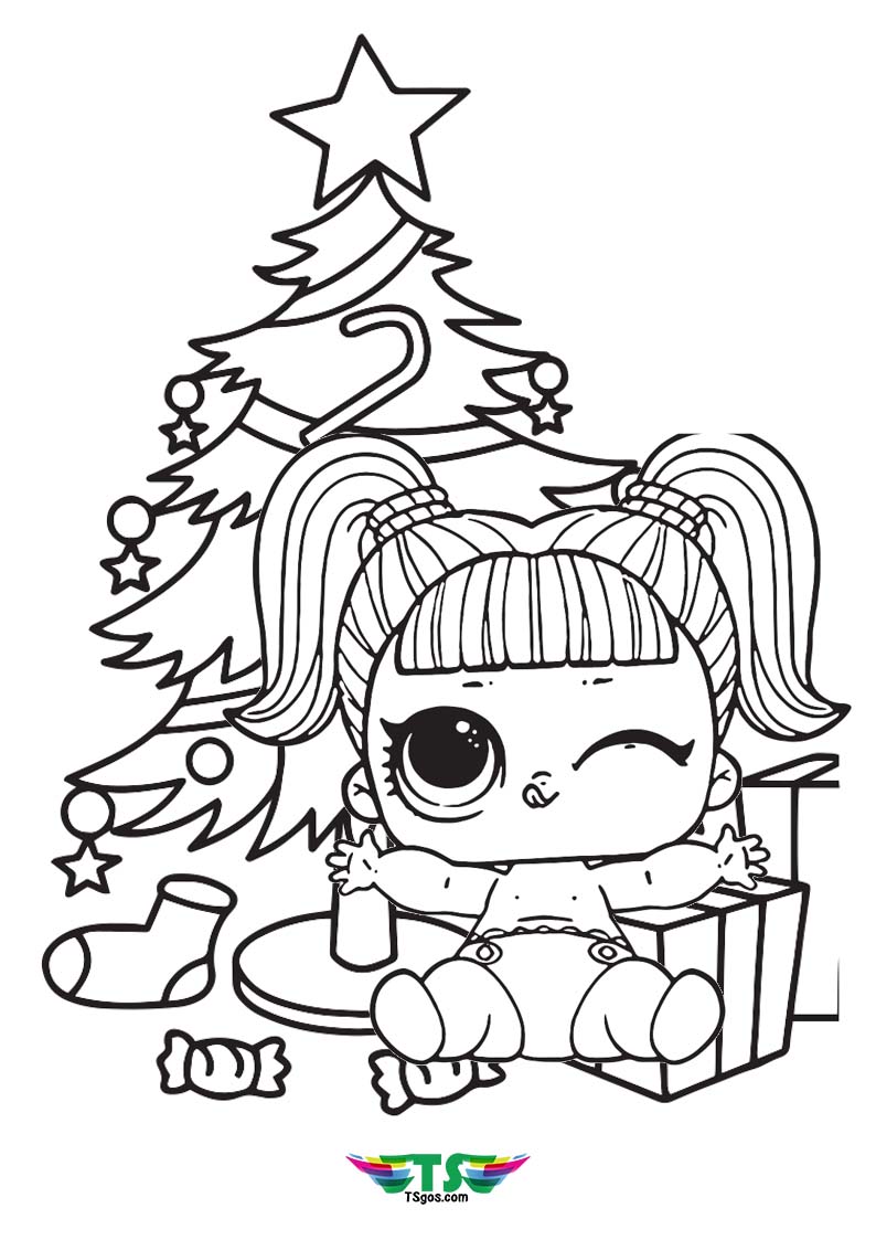 Baby Lol Dolls Christmas Edition Coloring Page   TSgos.com   TSgos.com