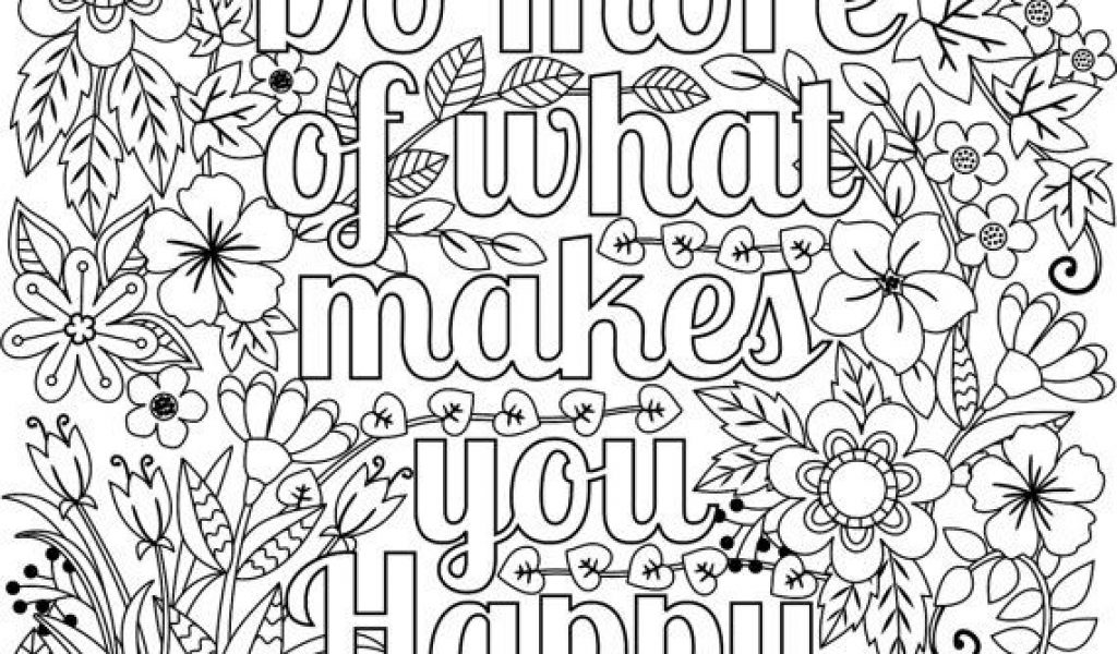 Do More of What Makes You Happy - Coloring Page for Kids & Adults