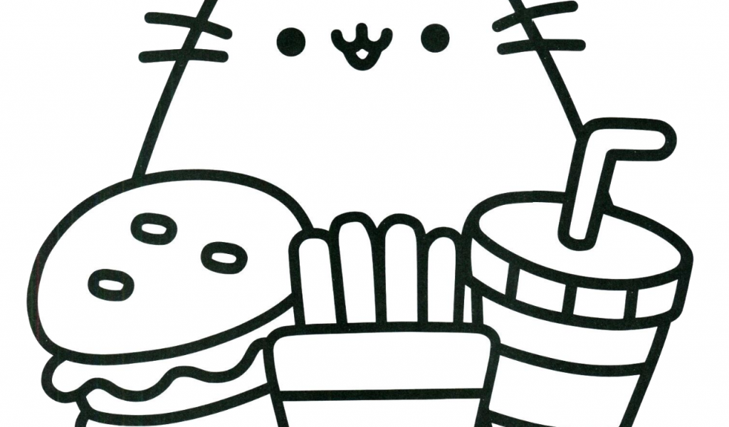 Free download Pusheen the cat coloring page. - TSgos.com