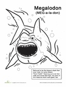 A coloring page for kindergarteners about prehistoric sea animals. This one is o…