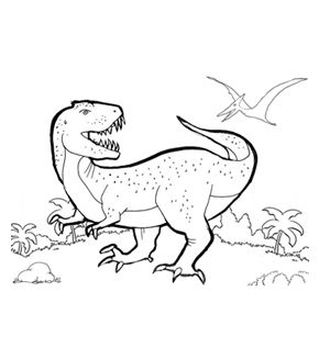 Allosaurus Colouring Page