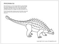 Ankylosaurus coloring page www.firstpalette….