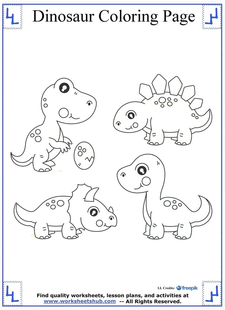 Baby-Dinosaurs-Coloring-Page Baby Dinosaurs Coloring Page
