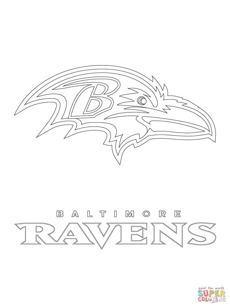 Baltimore-Ravens-Logo-Super-Coloring Baltimore Ravens Logo | Super Coloring