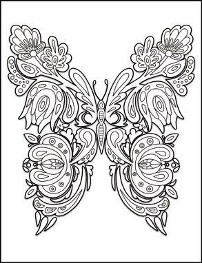 Butterflies Coloring Book for Adults by Amanda Neel