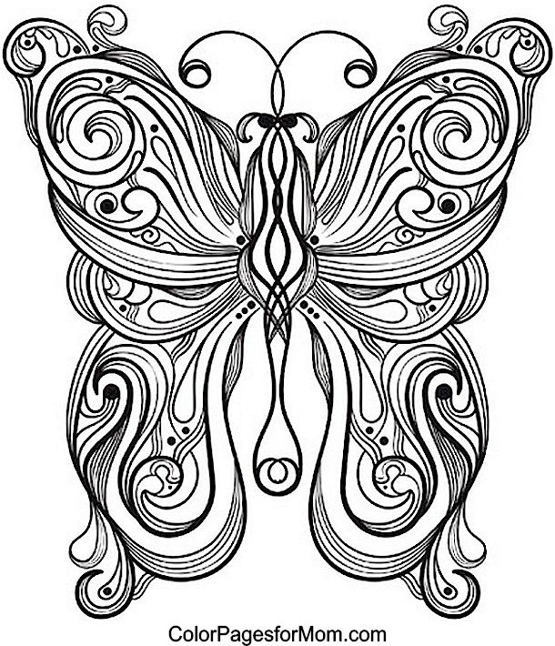 Butterfly-Coloring-Page-36 Butterfly Coloring Page 36