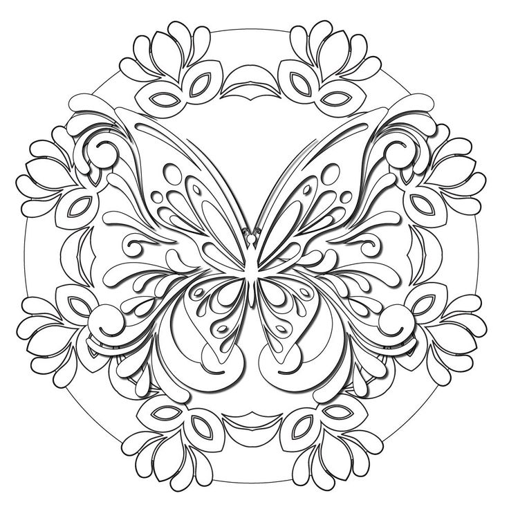Butterfly Masquerade Mandala ColorMe Decal