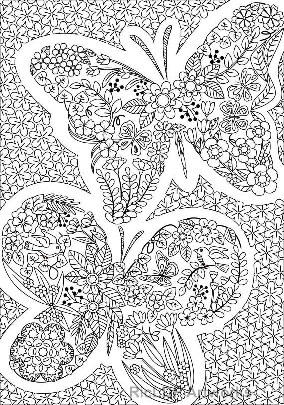 Butterfly-shaped coloring pages for grown-ups #butterflies #coloringpages #patte…