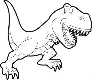 Cartoon-Baby-Dinosaur-Coloring-Page Cartoon Baby Dinosaur Coloring Page