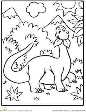 Cute-Dinosaur-Coloring-Page Cute Dinosaur Coloring Page