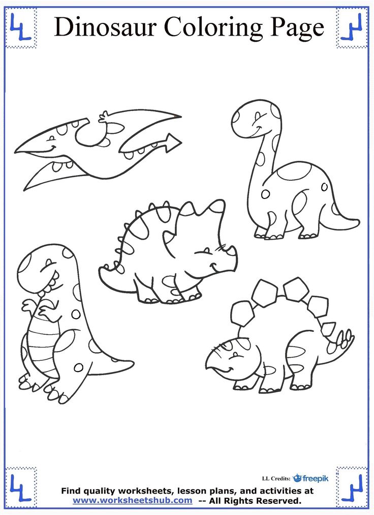 Cute-and-Cuddly-Dinosaur-Coloring-Page Cute and Cuddly Dinosaur Coloring Page