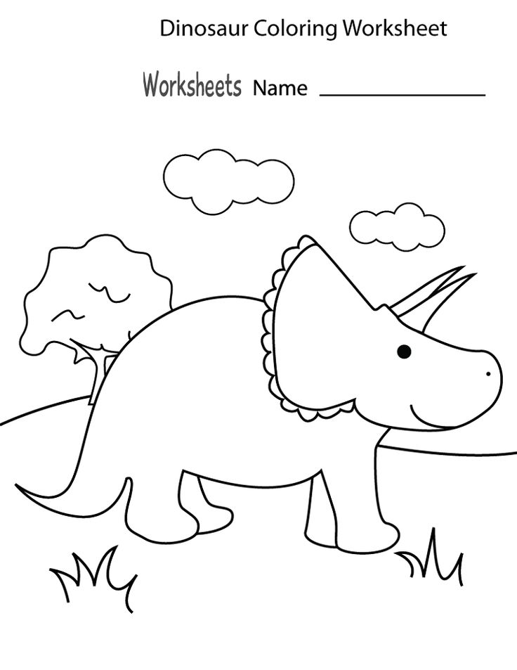 Dinosaur Coloring Page Sheets for Toddler | Printable Shelter
