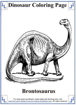 Dinosaur-Coloring-Pages-Brontosaurus Dinosaur Coloring Pages - Brontosaurus