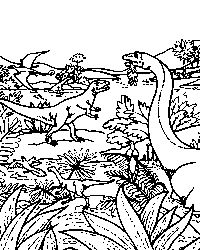 Dinosaur Mural/ coloring pages