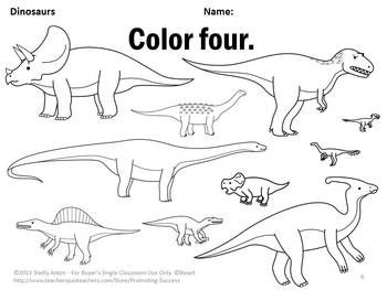 Dinosaur-Theme-Classroom-Number-Words-Worksheets-Kindergarten-Math-Coloring Dinosaur Theme Classroom, Number Words Worksheets, Kindergarten Math Coloring