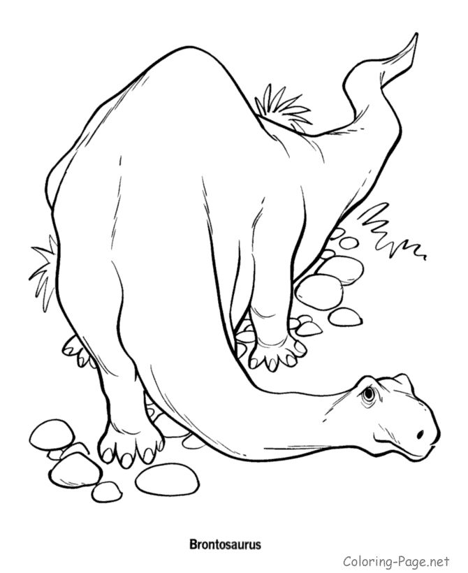 Dinosaur coloring page – Printable Brontosaurus