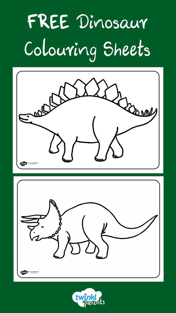 Dinosaurs Colouring Sheets – Free Printable