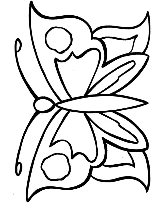 Easy-Coloring-pages-Large-Butterfly Easy Coloring pages | Large Butterfly
