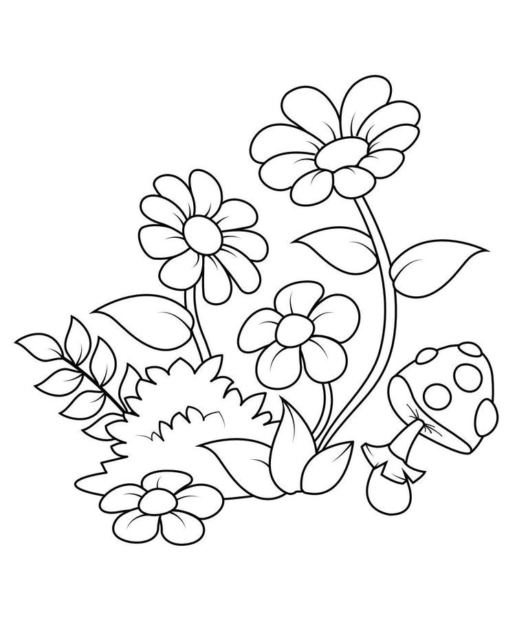 Flower-Coloring-Pages-Printable-Coloring-Book-For-Kids Flower Coloring Pages - Printable Coloring Book For Kids