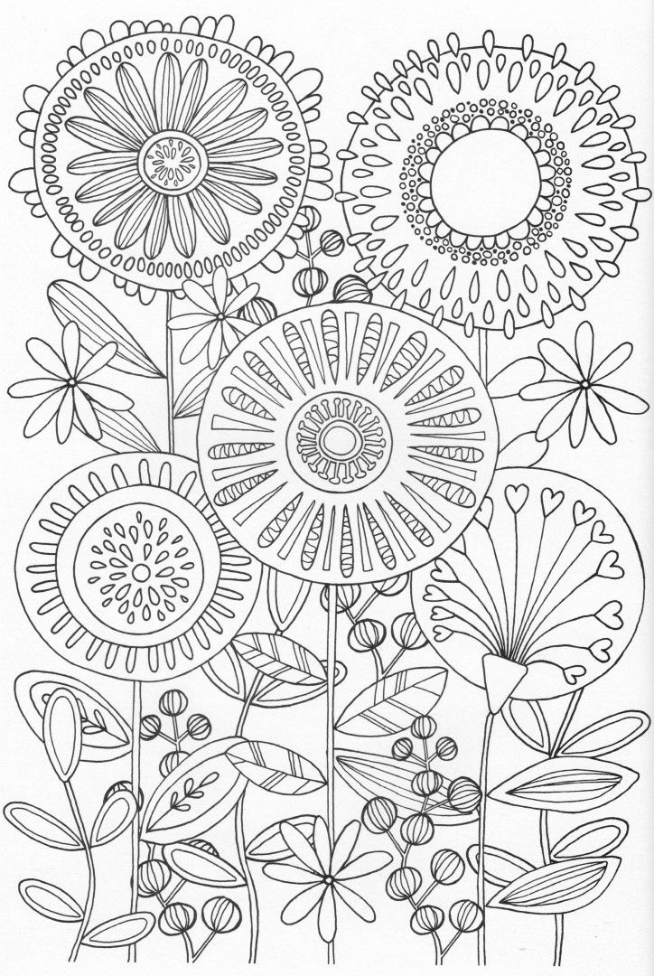 Flower-Coloring-Pages Flower Coloring Pages