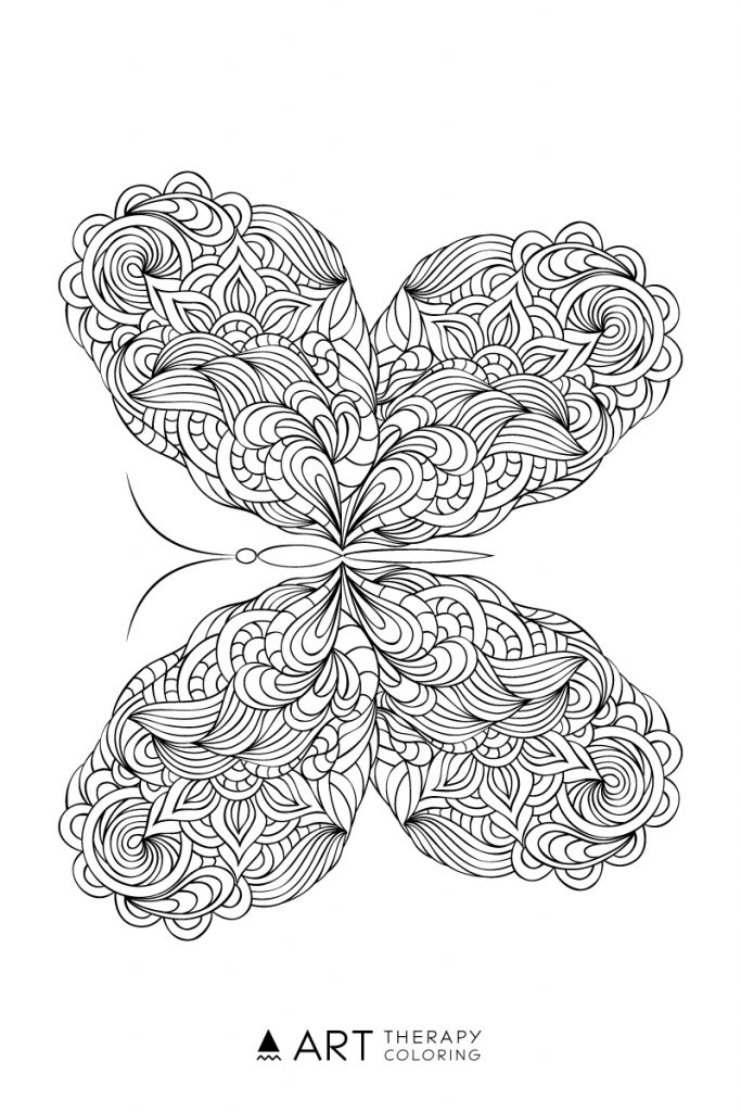 Free-Butterfly-Coloring-Page-for-Adults Free Butterfly Coloring Page for Adults