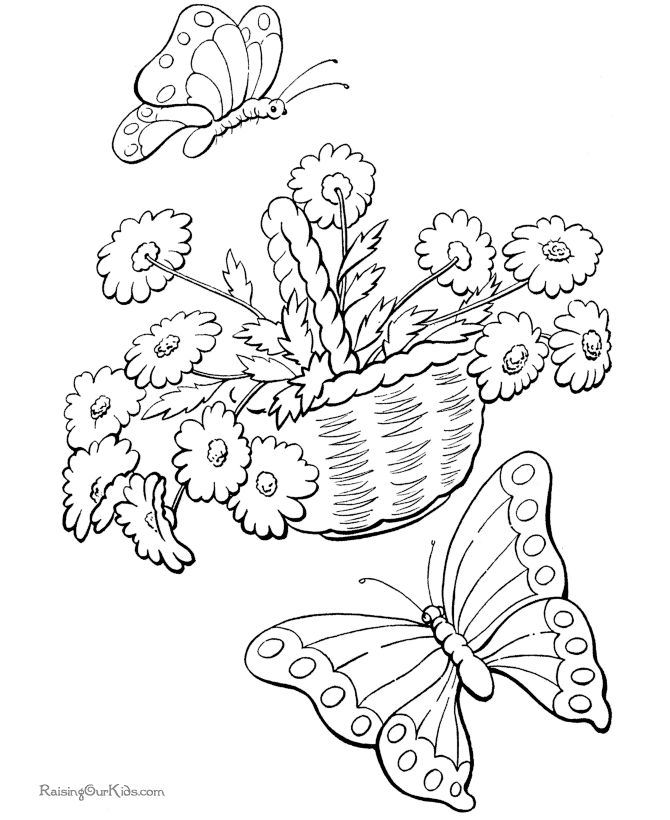 Free Butterfly coloring page