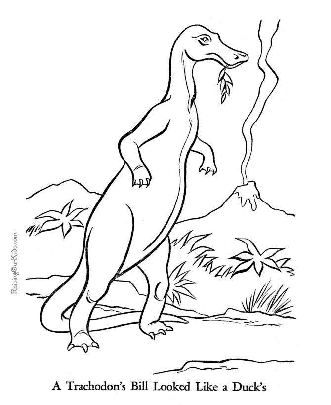 Free Dinosaur – trachodon coloring picture
