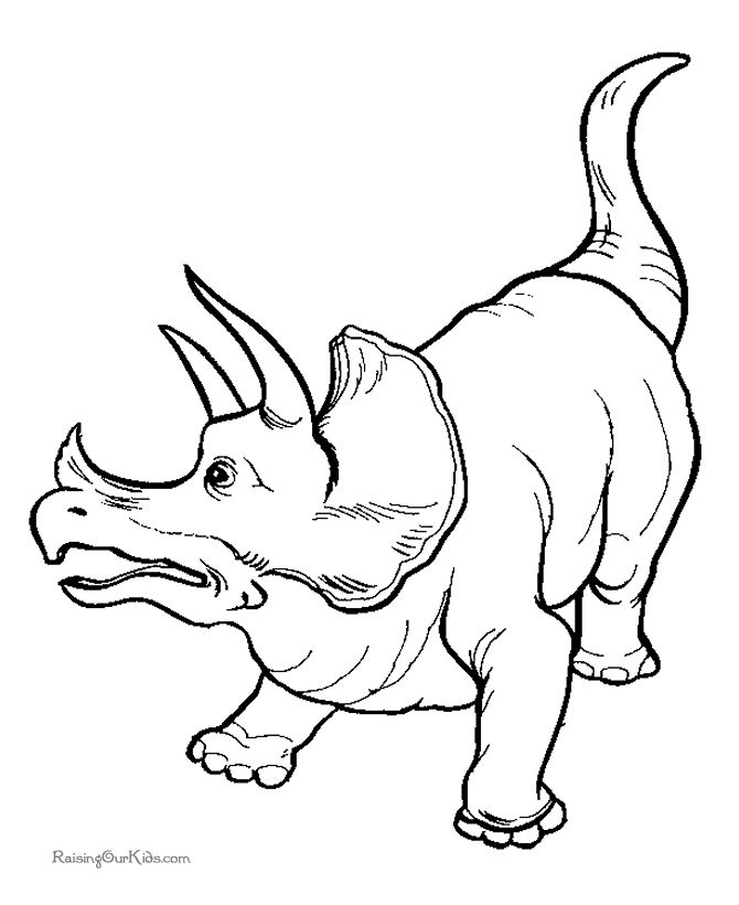 Free Dinosaur – triceratops coloring page