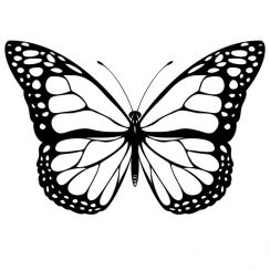 Free Online Printable Kids Colouring Pages - Basic Butterfly Colouring ...