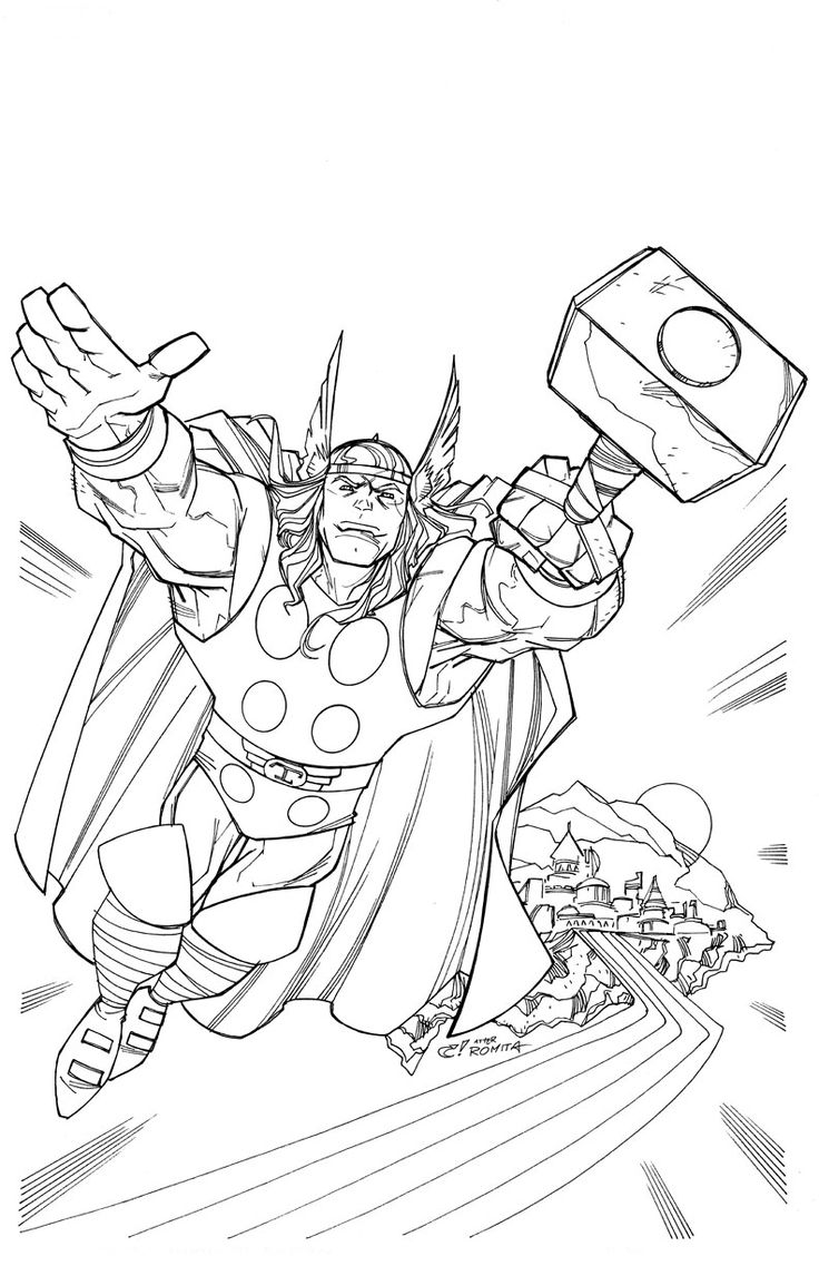 Free Printable Thor Coloring Pages For Kids Wallpaper