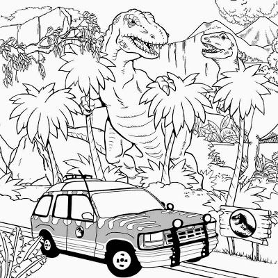 Free-pintable-big-dinosaur-t-Rex-Jurassic-Park-coloring-pages Free pintable big dinosaur t Rex Jurassic Park coloring pages adults realistic s...