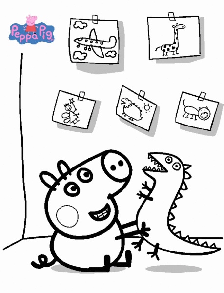 George-Dinosaur-coloring-page George  Dinosaur coloring page