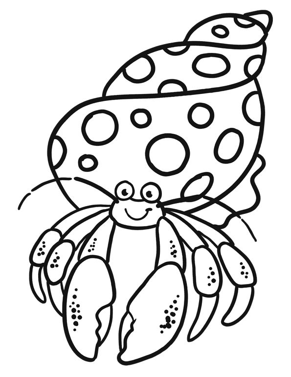 Hermit Crab Coloring Pages Printable – Enjoy Coloring
