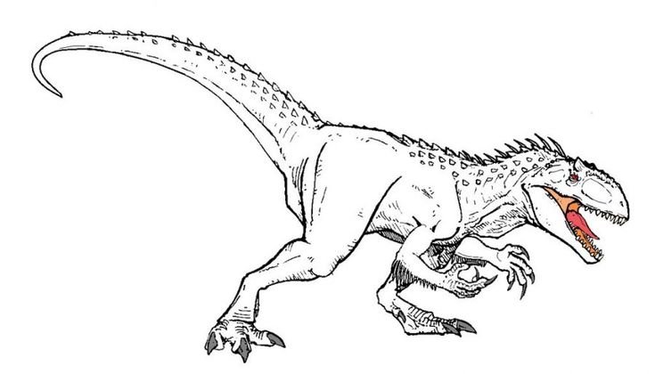 Jurassic World Indominus Rex Dinosaur Coloring Page
