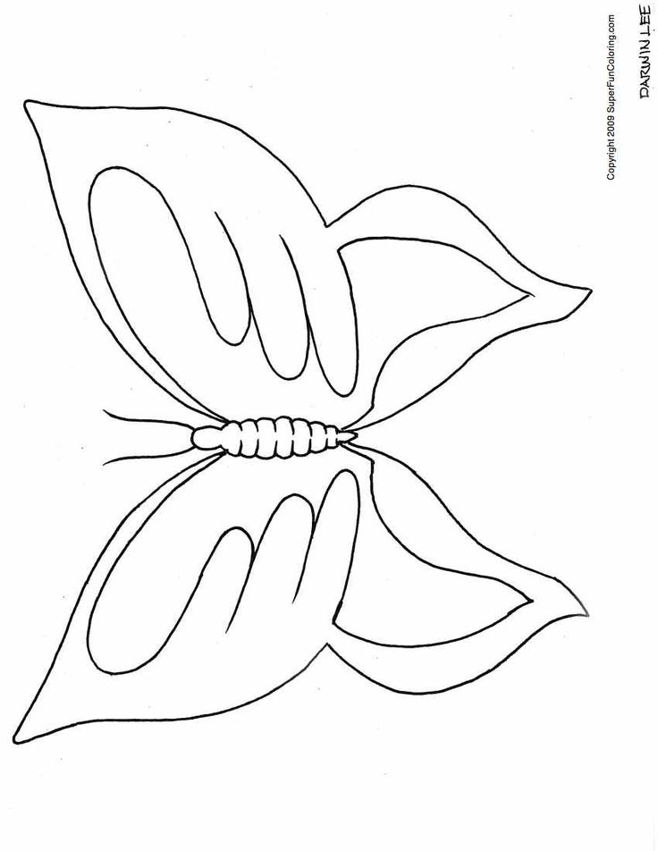 Large hand drawn Butterfly  | Butterfly Coloring Pages – Free Printable Butterfl…
