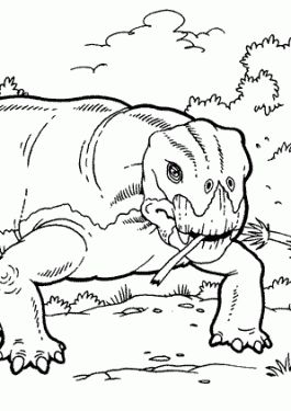 Lystrosaurus dinosaur coloring pages for kids, printable free