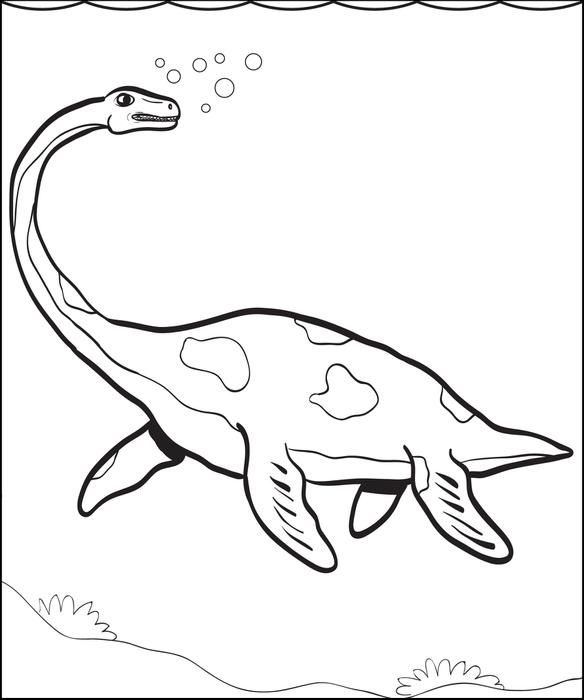 Plesiosaur-Dinosaur-Coloring-Page Plesiosaur Dinosaur Coloring Page