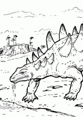 Polacanthus dinosaur coloring pages for kids, printable free