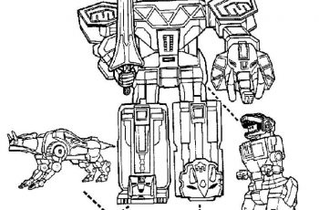 Download Power Rangers - Megazord and dinosaurs coloring page for ...