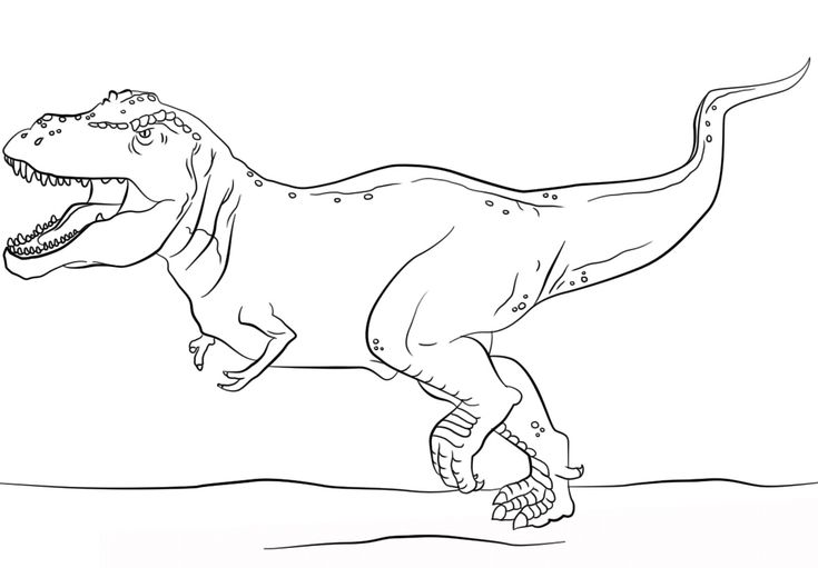 Printable-T-Rex-Dinosaur-Coloring-Pages-K5-Worksheets Printable T-Rex Dinosaur Coloring Pages | K5 Worksheets