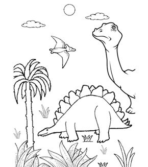 Rainy-day-lunch-times....Dinosaur-Jungle-Colouring-Page Rainy day lunch times....Dinosaur Jungle Colouring Page
