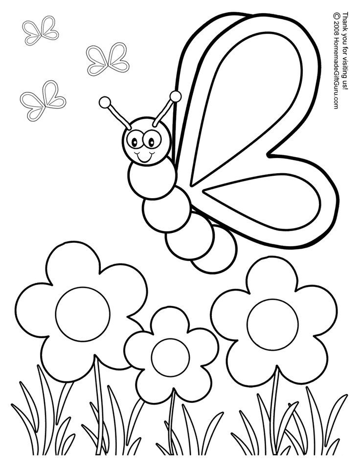 Silly Butterfly Coloring Page Wallpaper