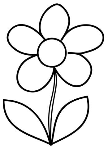 Simple-Flower-Coloring-Page Simple Flower Coloring Page